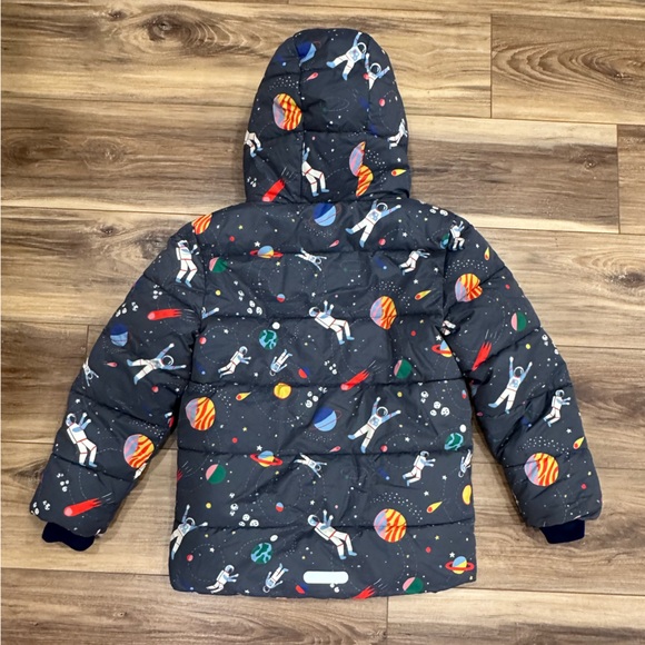 Mini Boden Boys' Space Shower Resistant Padded Jacket, Dark Grey Sz 8-9 EUC - Picture 4 of 8